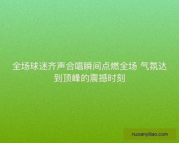 全场球迷齐声合唱瞬间点燃全场 气氛达到顶峰的震撼时刻